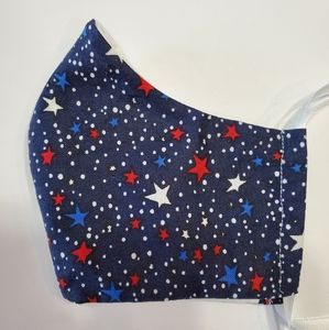 Women's Patriotic Red, White, & Blue Stars Mask